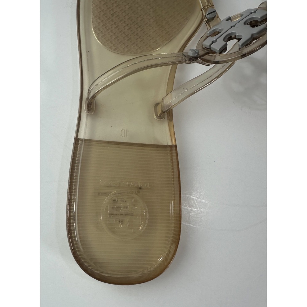 Tory Burch Mini Miller Jelly Thong Sandals Clear Flip Flops Womens Size 10M 10 - Picture 9 of 14